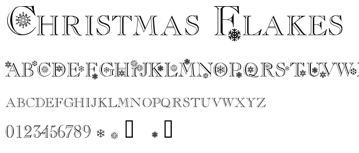 Christmas Flakes font